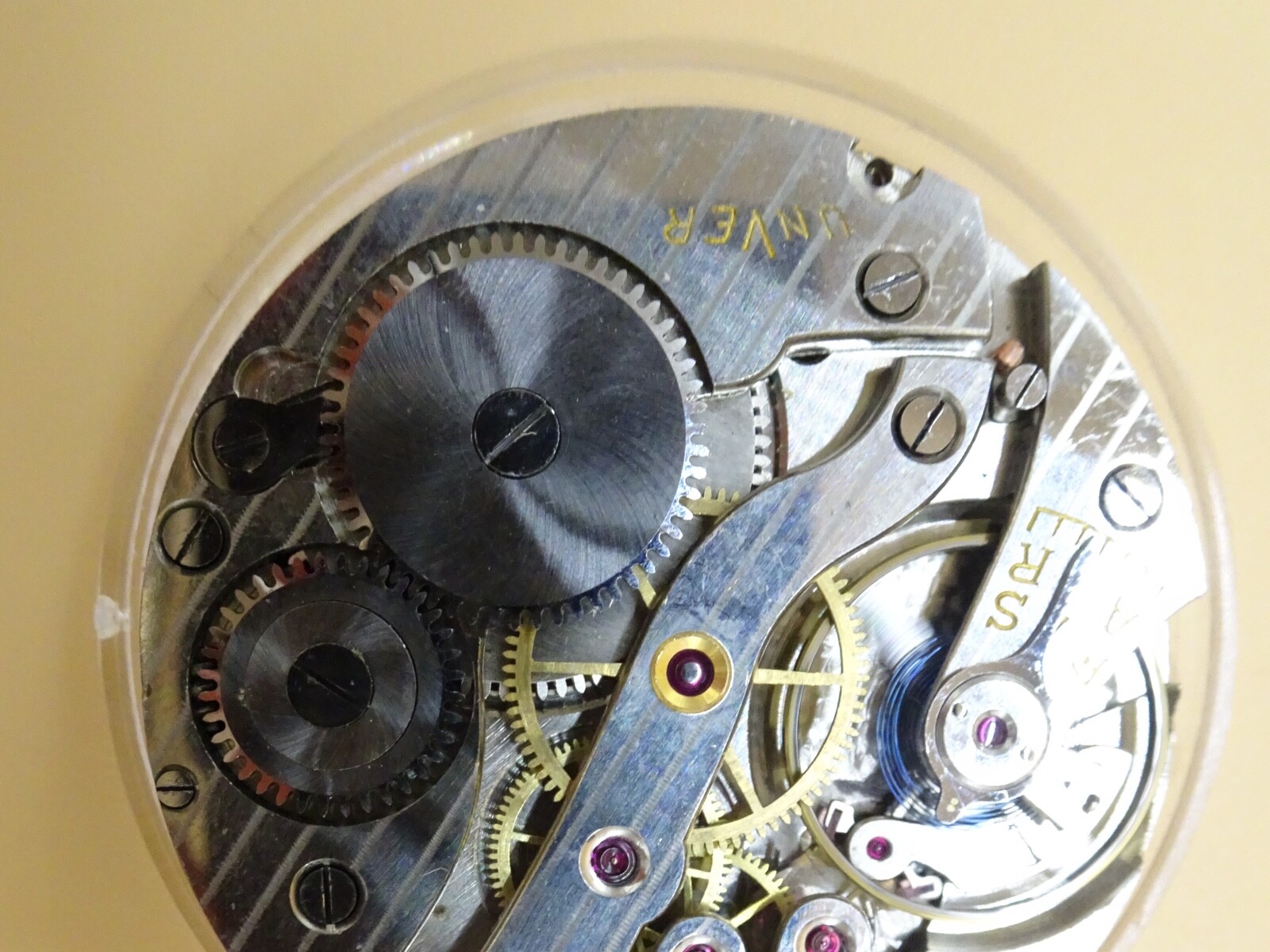 unver watch movement dial,hands17 jewel mit funktion for parts (Z57)