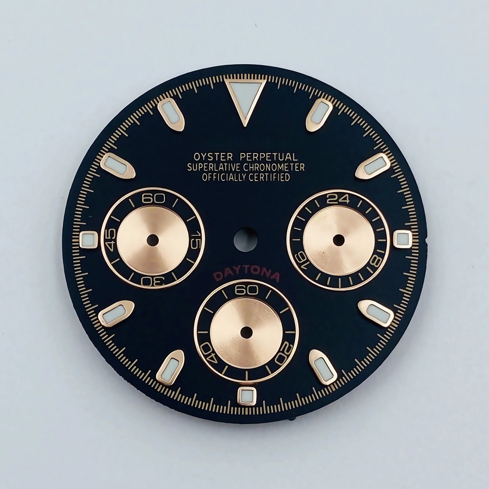 29.5mm Three-eyed panda Watch Dial Green Luminous for VK63 Movement S Logo