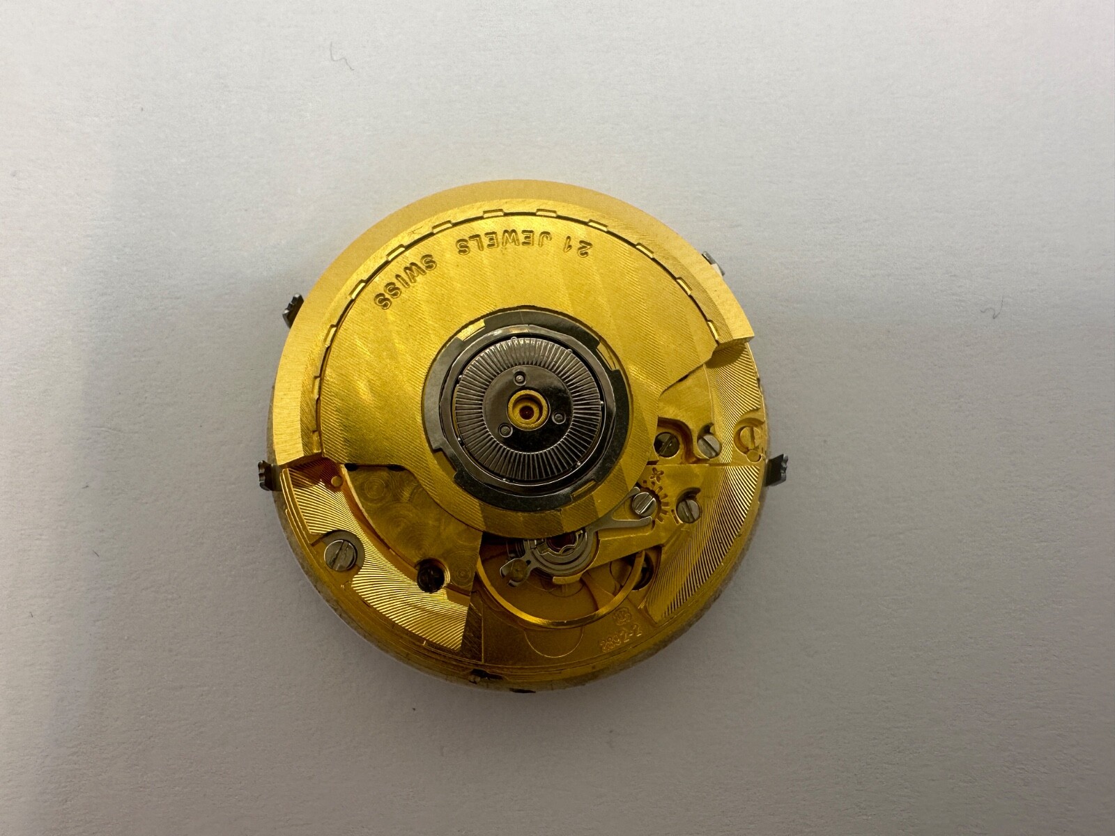 ORIGINAL GARRARD ETA 2892-A2 Movement Moonphase and Day-Date-Month Dial & Crown