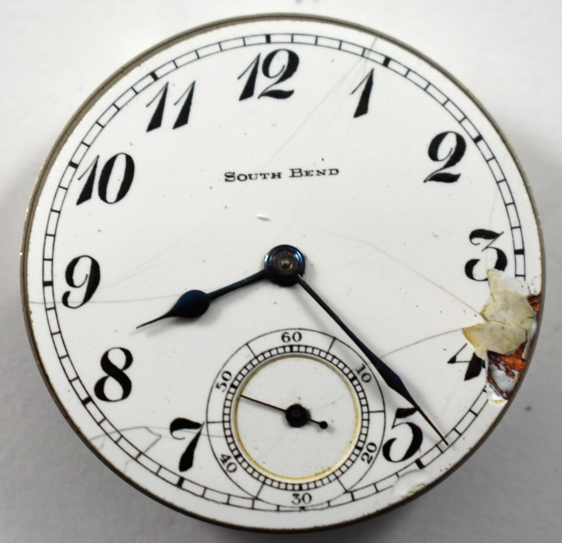 Vintage South Bend Grade 209 16s 9J OF Pocket Watch Movement lot.qg