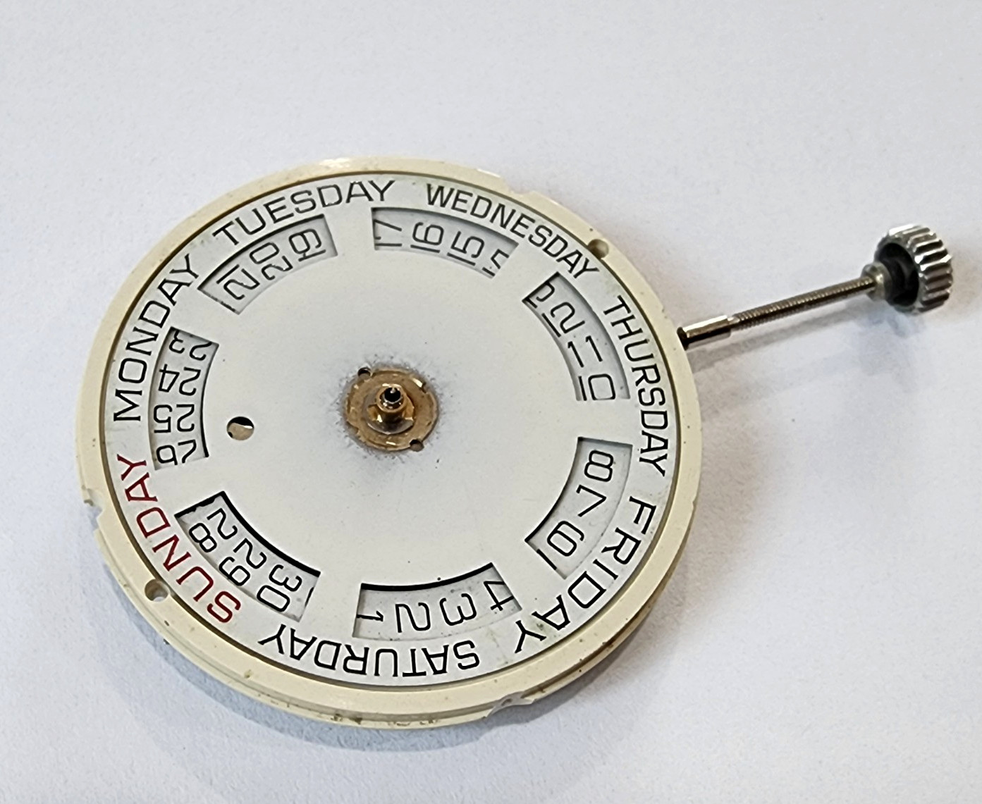 Used Eta 2834-2 2834/2 Complete Movement Day-date Swiss Made Automatic Original.