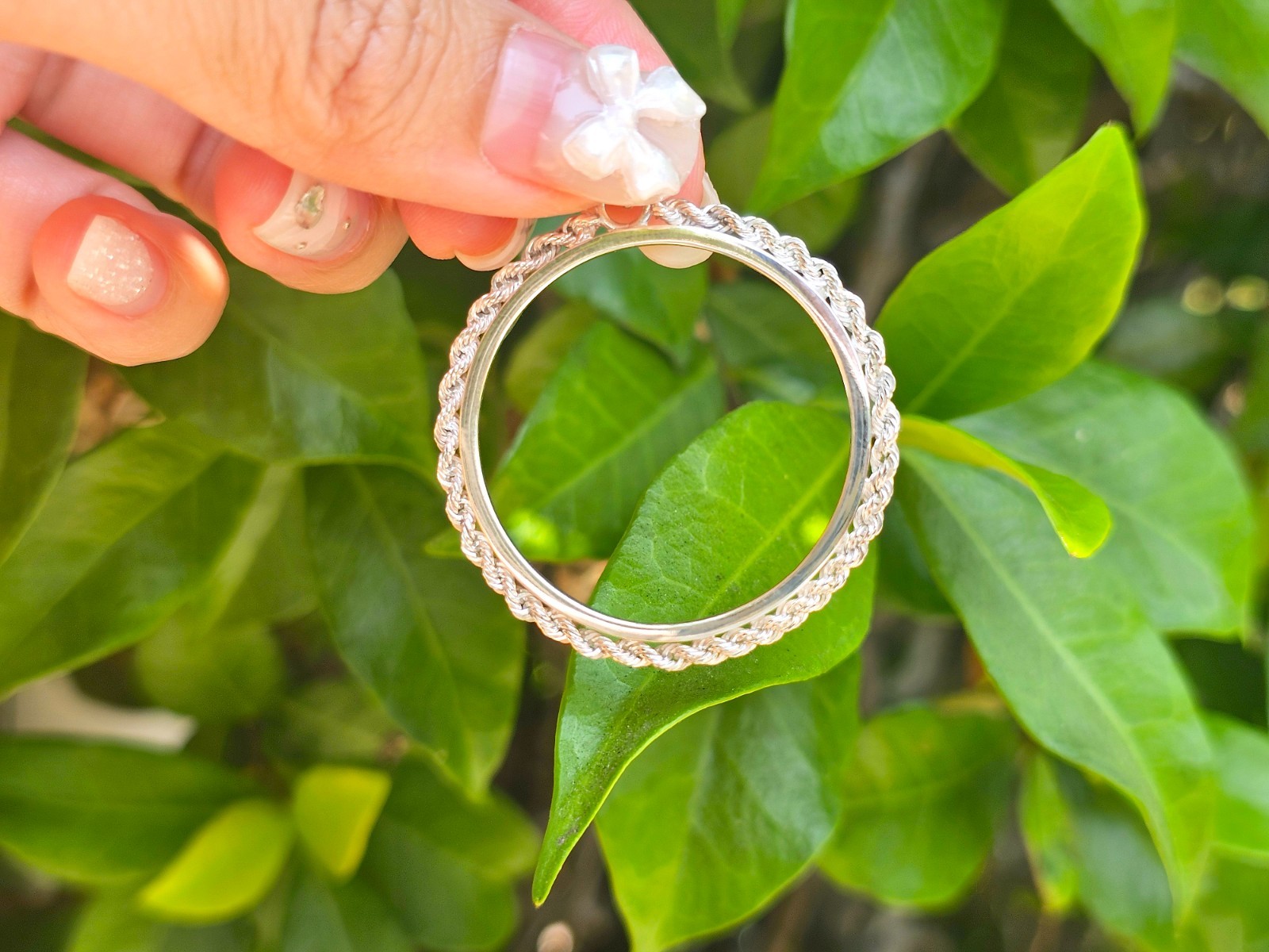 925 Sterling Silver Rope Edge Bezel for 30mm Half Dollar 50 Cents Coins