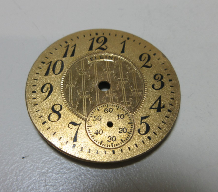 ELGIN MENS ROUND WATCH DIAL FACE WATCHMAKER REPLACEMENT PART #77