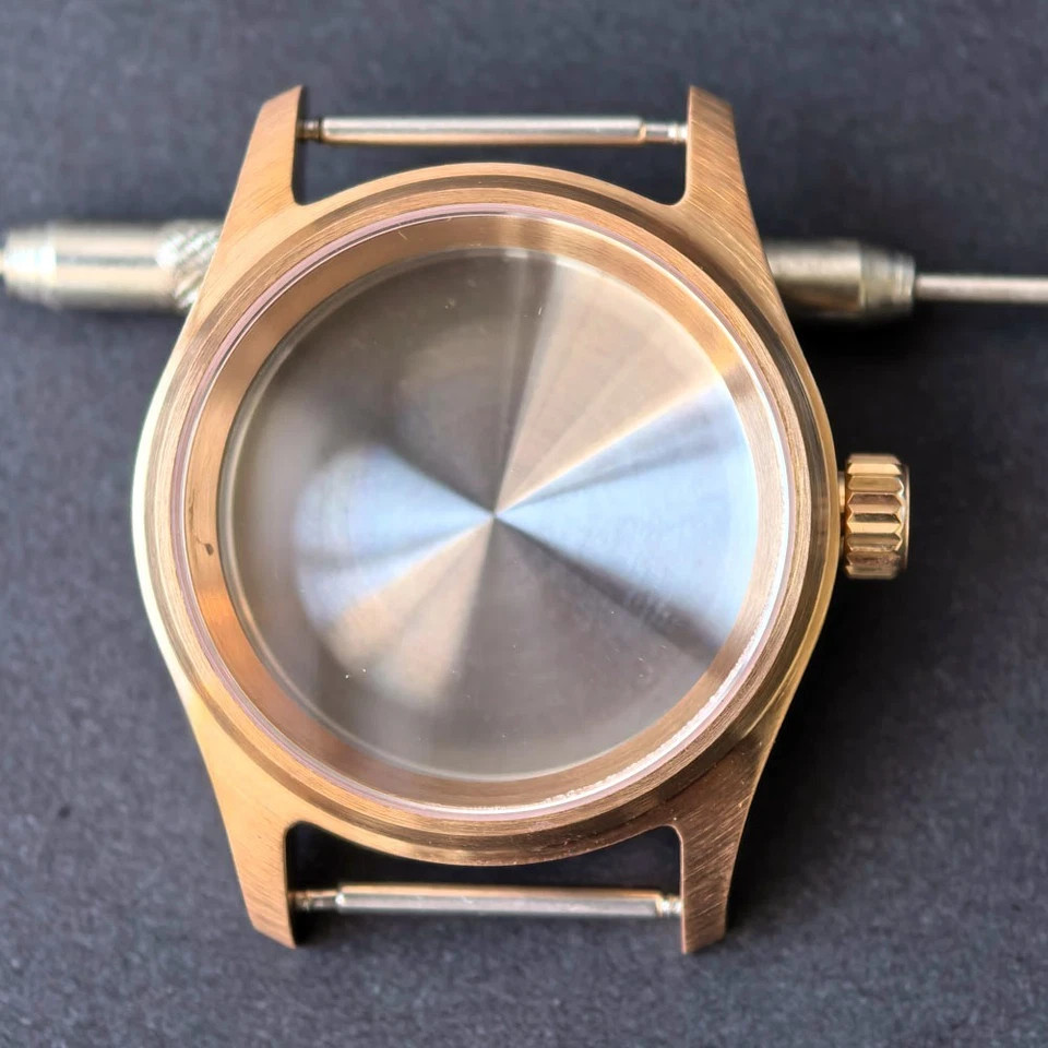 20ATM Titanium/Stainless steel/Bronze 36mm Pilot Sapphire Watch Case For ST1701