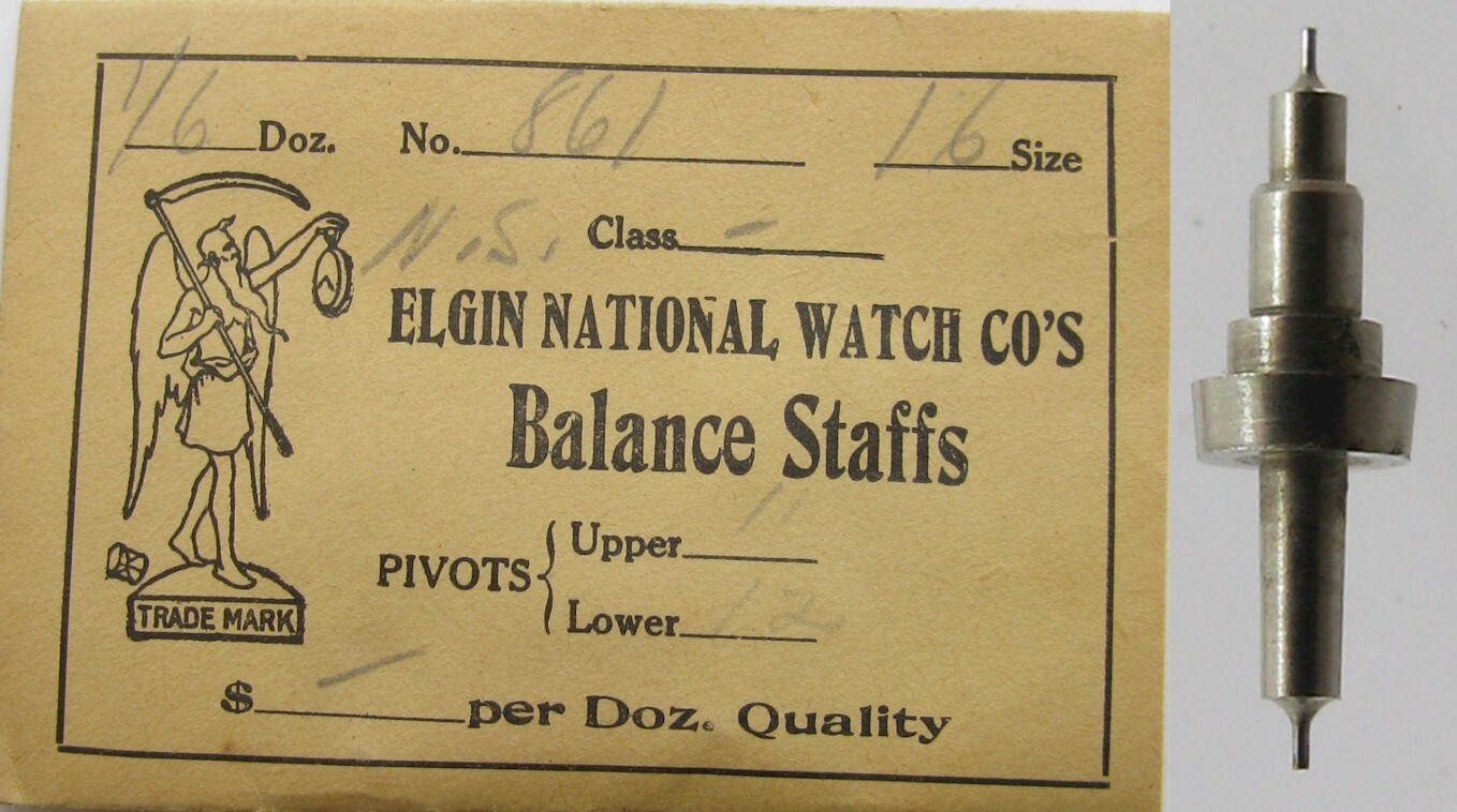 Elgin Watch 16s 861 watch part: balance staff #723