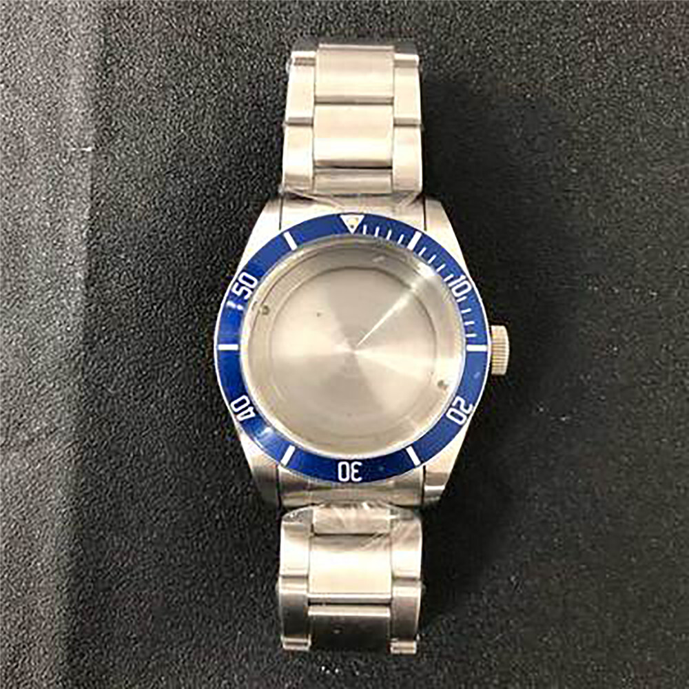 10 Type Watch Case+Aluminum Ring+Strap 41mm Sapphire/Mineral Glass for NH35/NH36