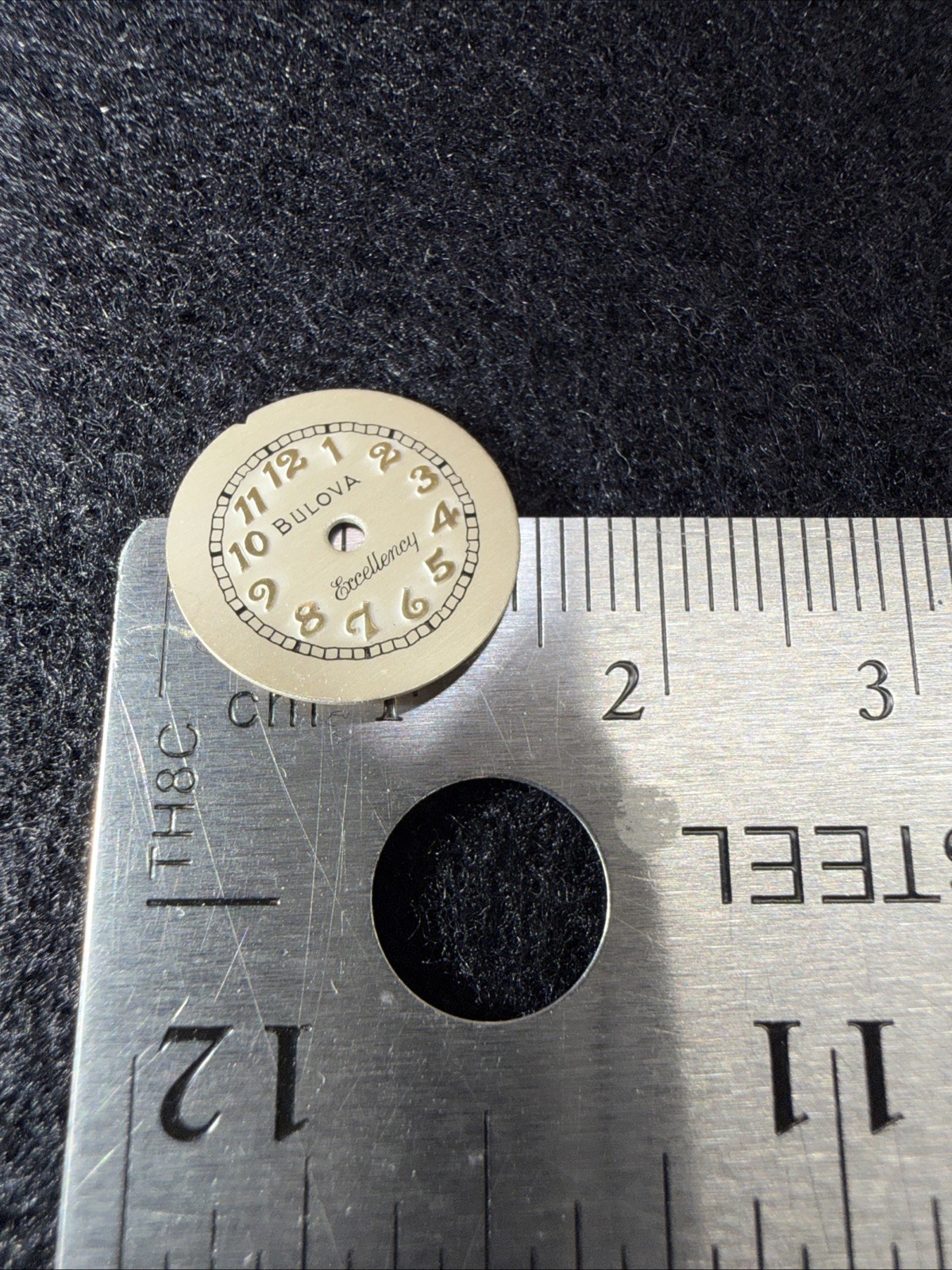 Vintage Bulova Excellency Watch Dial Face Plate Only New Other Round Small