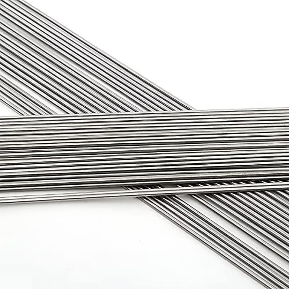 50 PCS 40cm Length 0.8mm Elastic Stainless Steel Spring Wire Round Bar Silver
