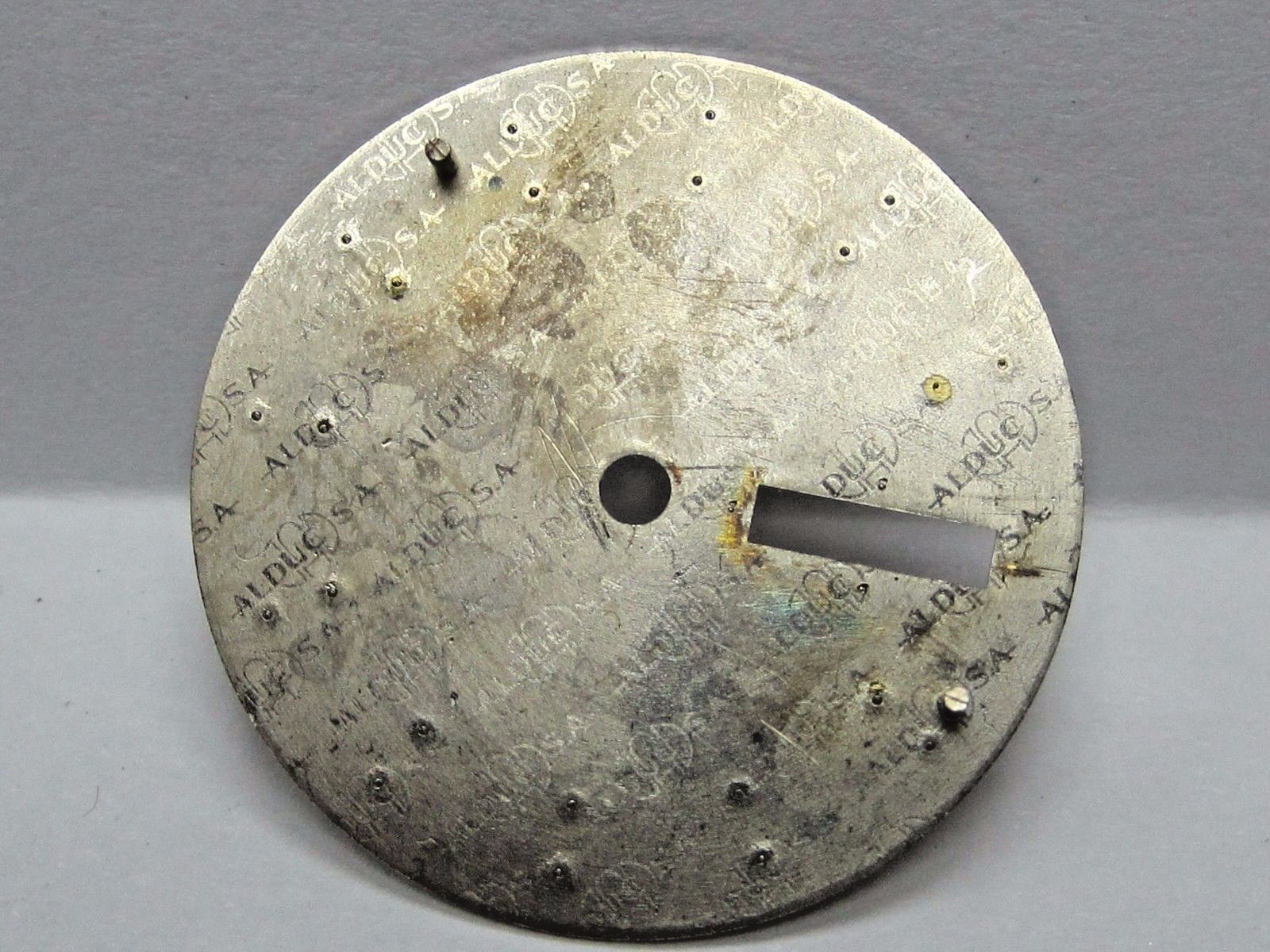 Antique Gents Duval Automatic Date/Day Watch Dial “Silver” 28 mm round