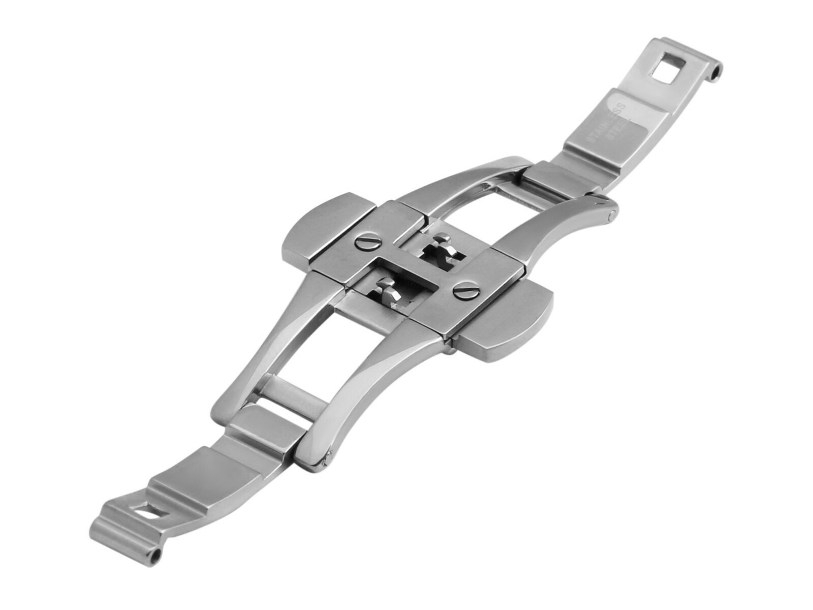 For AR1400 EMPORIO ARMANI Steel Silver 22mm Clasp Buckle Watch Strap Band