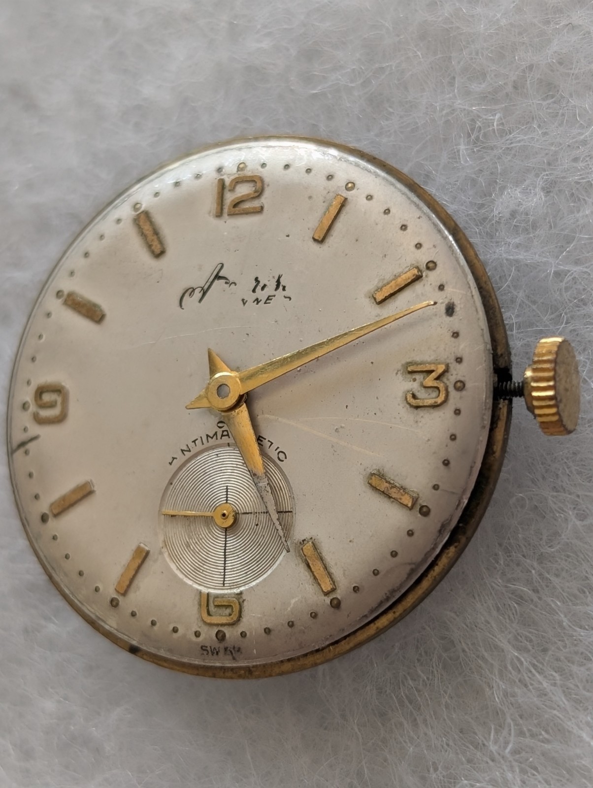 Vintage AS 1002/984 21J Mechanical Watch Movement (Runs)
