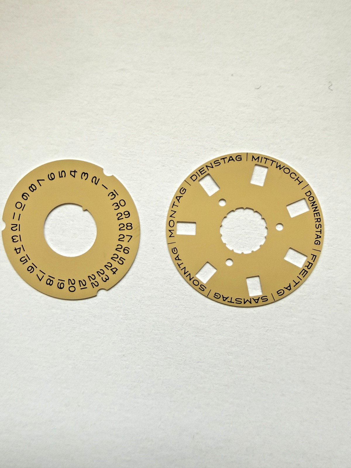 Genuine Rolex 3055 Cali Beige Day Date Disc for Deutsch Model 18038 18048 18078