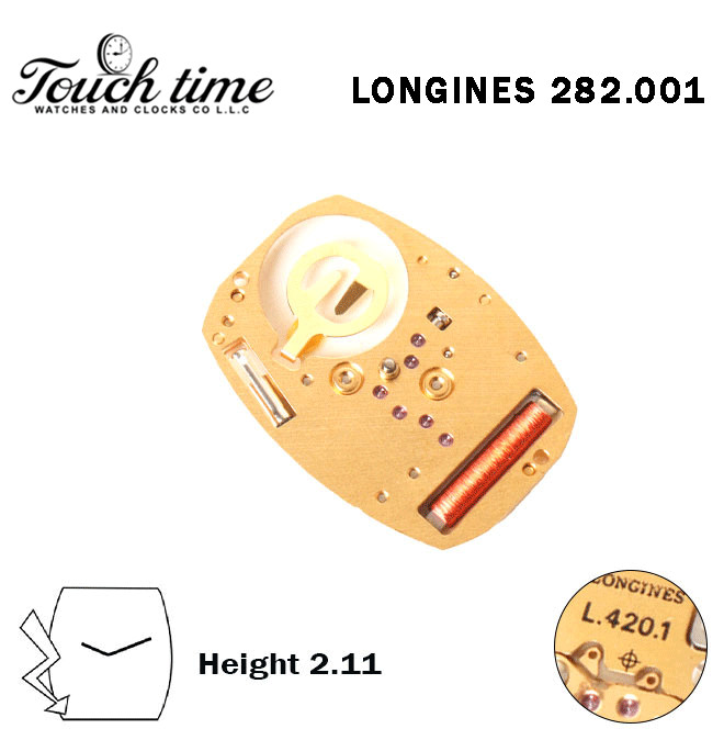 ETA 282.001 LONGINES (L.420.1) Swiss Made Movement-2Hands-Without Stem-H:2.11mm.