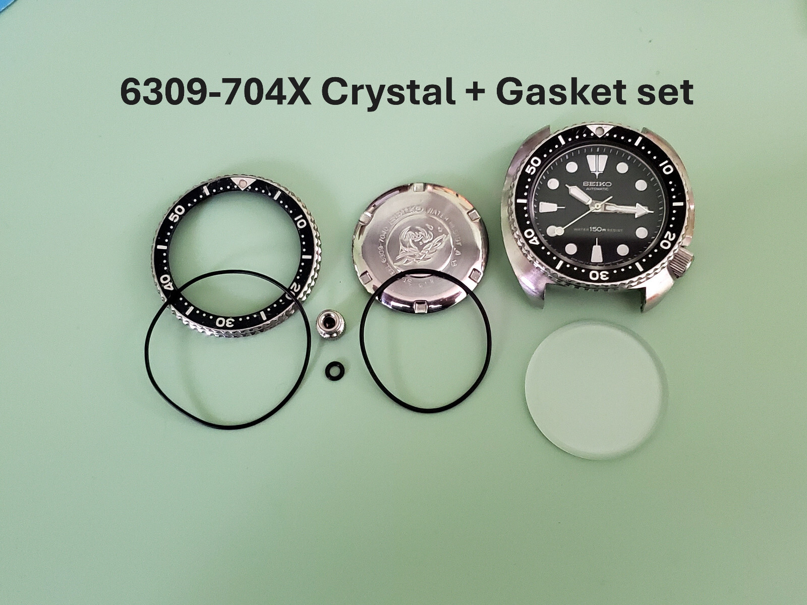 6309-704X Restoration Package: Crystal + Gaskets for your Seiko Dive Watch.