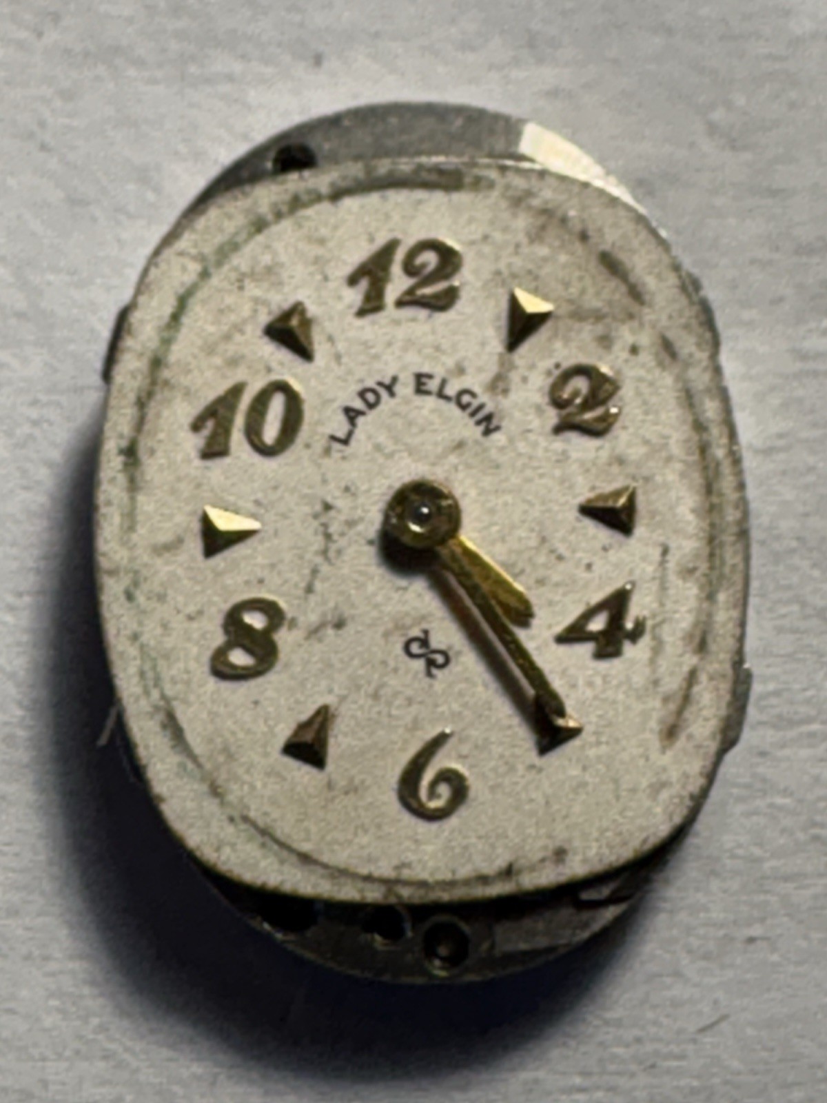 Lady Elgin 650 19J Movement, Not Working. Balance Good. For Parts.
