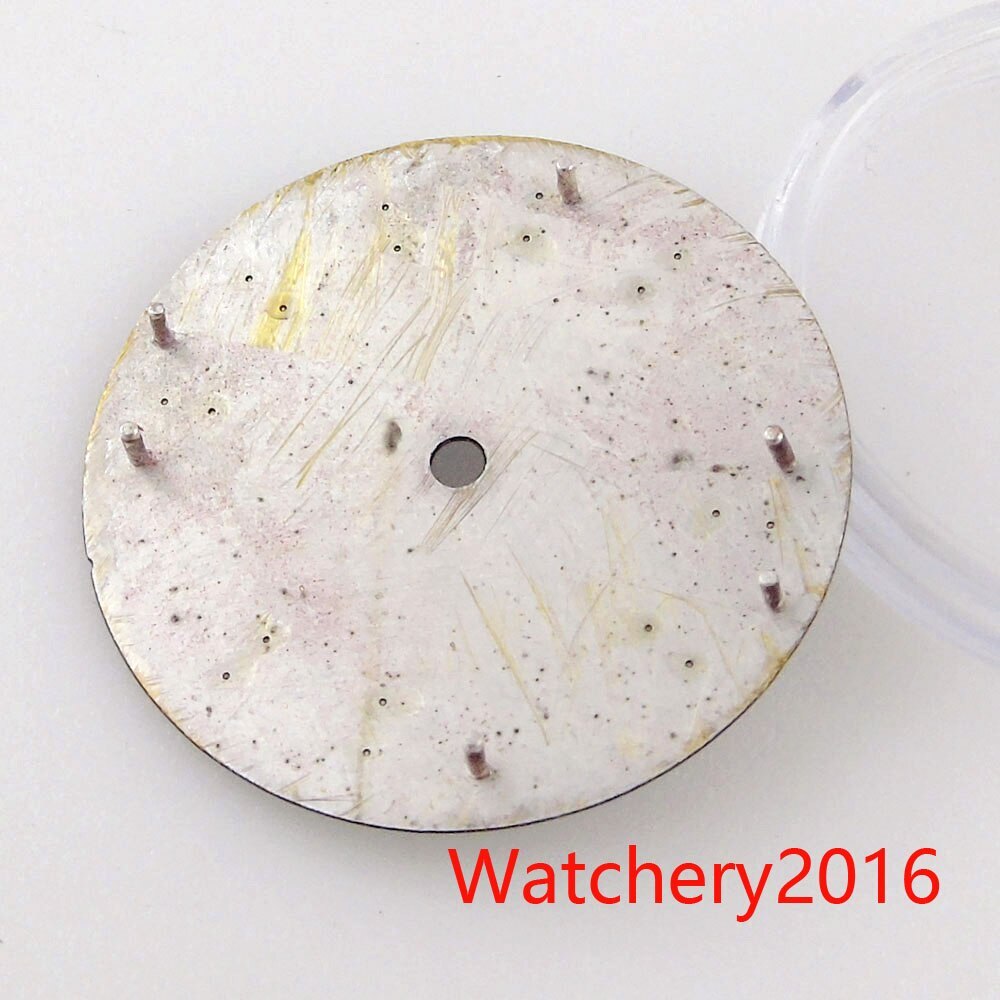 29mm Bliger Red Watch Dial Hand Blue Luminous Rose Gold Edge Fit NH35 MIYOTA8215