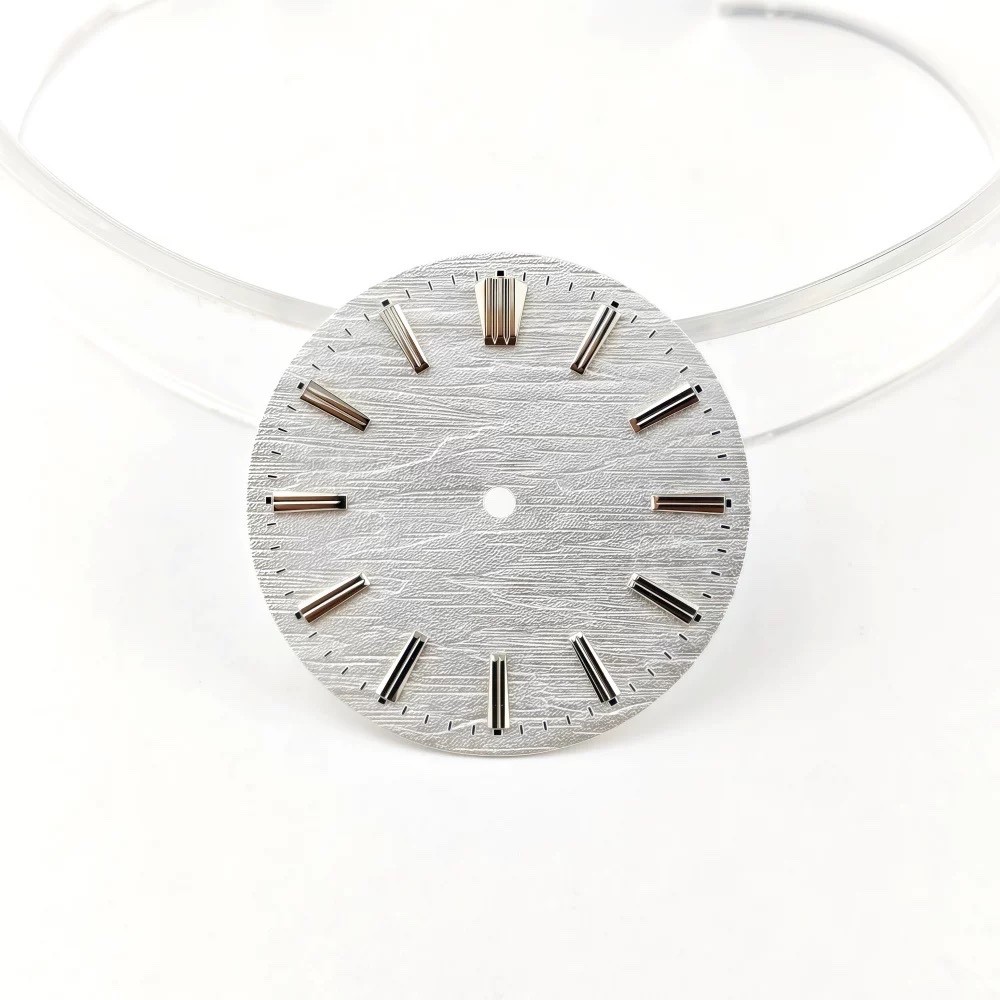 33.5mm Silver Watch Dial for Seiko GS NH34/35