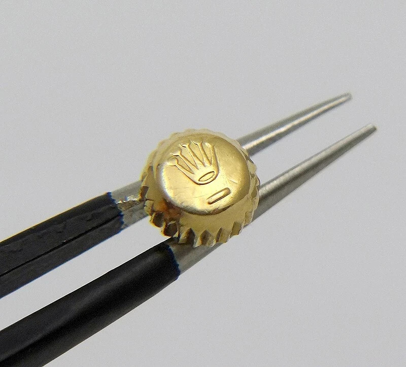 Genuine Rolex B24-530-8 18k Yellow Gold 5.3mm Winding Crown for Watch Movement