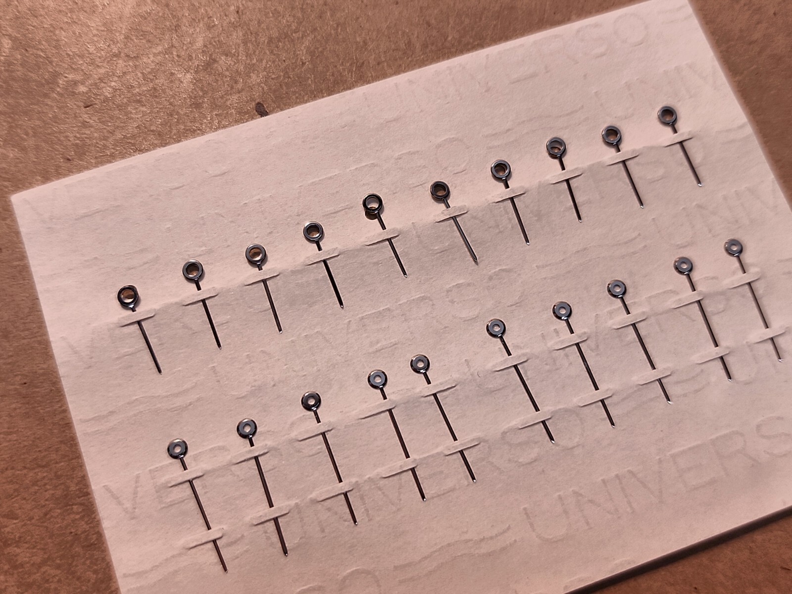 10 Sets Of Pristine Carded NOS Universo Silver Stick Hands 140/80
