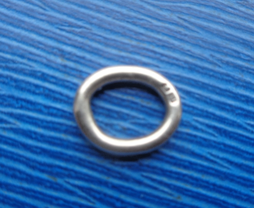Sterling Silver RING Fastener for Bracelet Chain etc Victorian hm 1896 1.0 gram