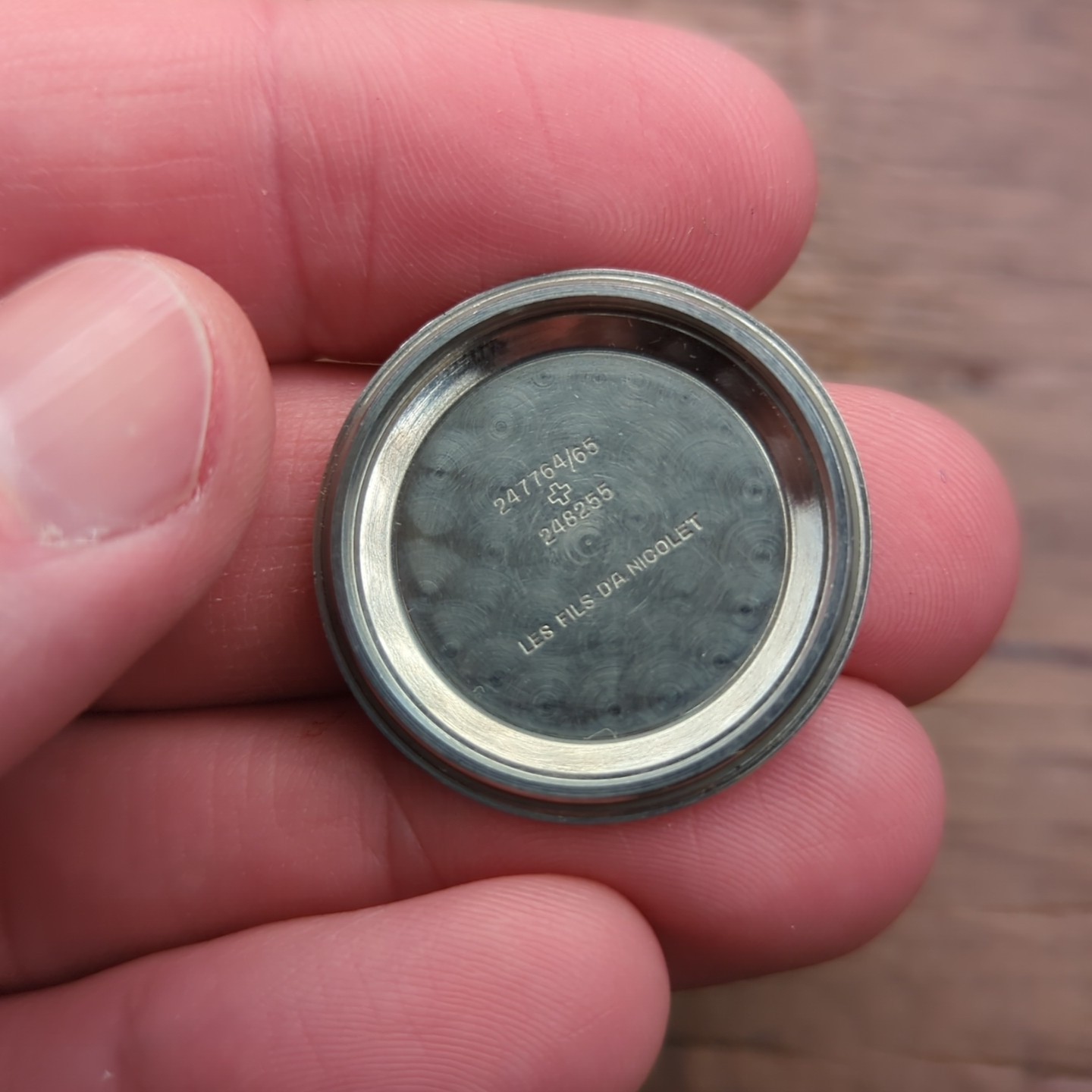 A. Nicolet Vintage 1940s Waterproof Watch Case NOS Swiss 31mm Patent (REF:WC)