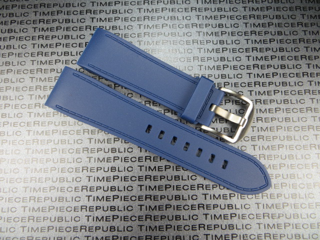 23mm PU Rubber Diver Strap Blue Tang Watch Band for CARTIER SANTOS 100 XL Large