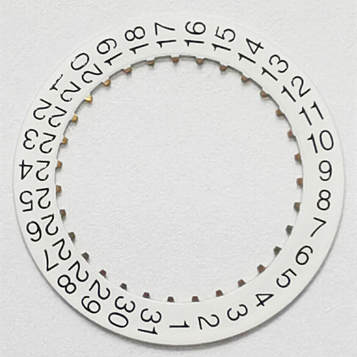 White Date Wheel Overlay for Watch Seagull Movement 2824 Date at 3 O’clock