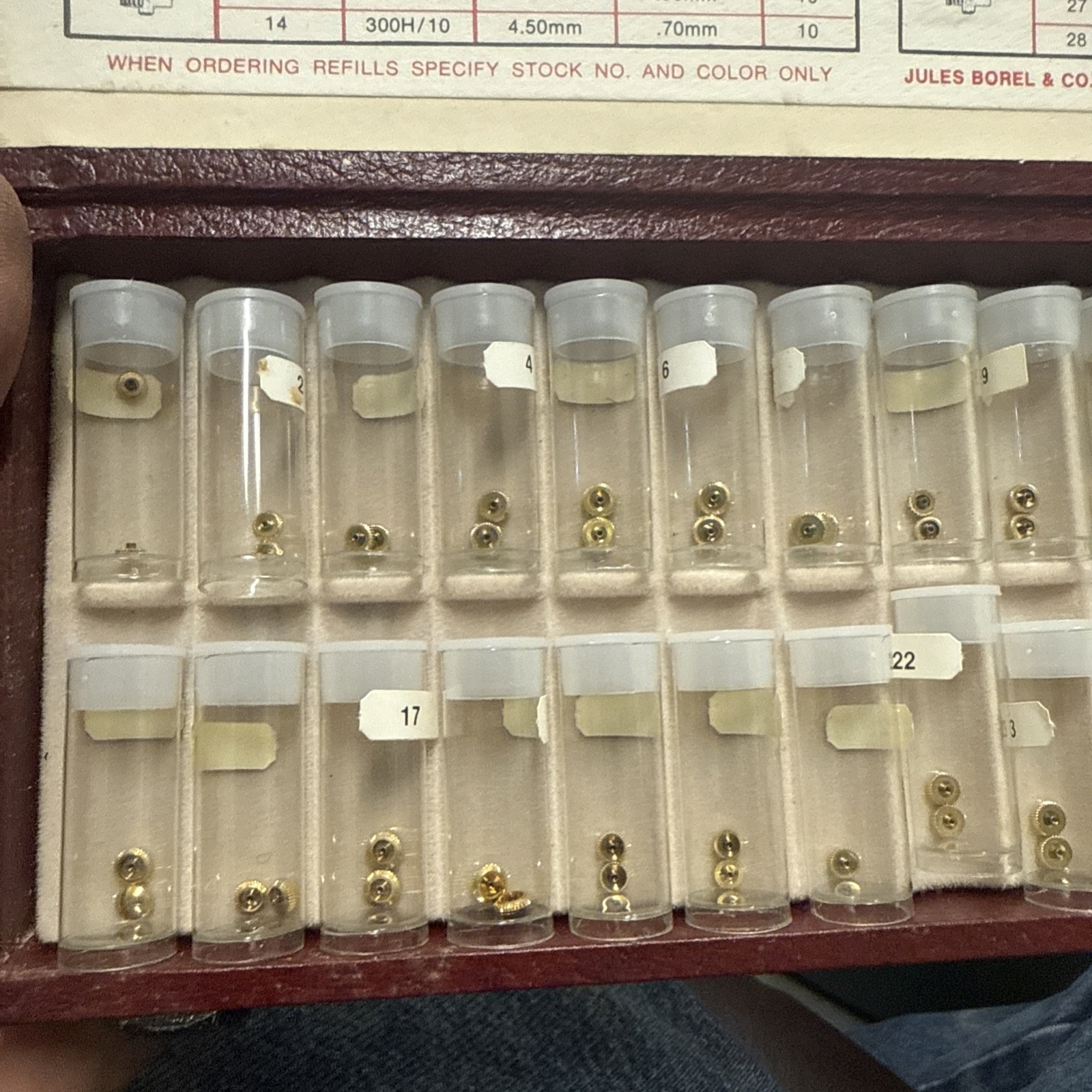 Borel Watch Crown Assortment Lot No 210 Box – Vintage High Grade Swiss Crowns