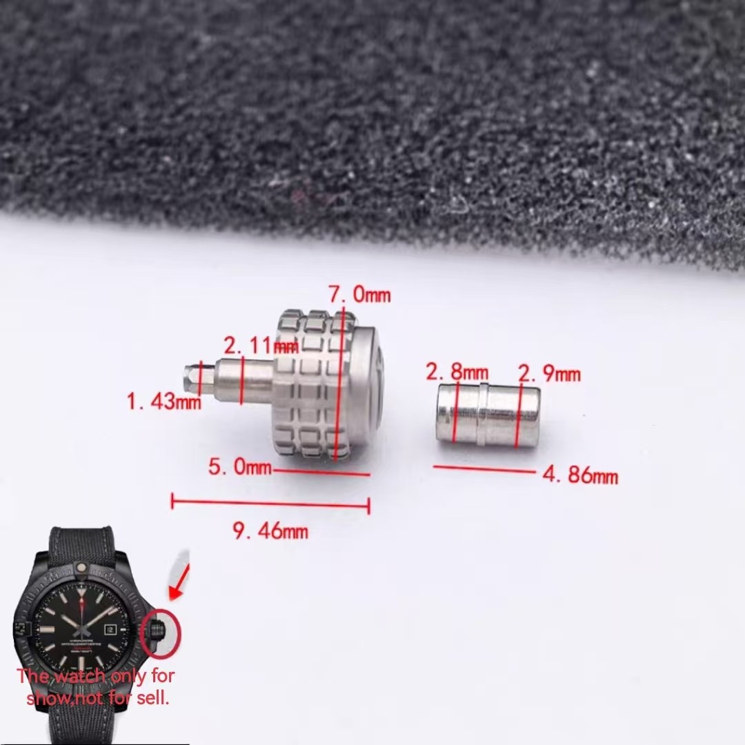 Replacement 7.0*2.8*2.9mm Stainless Steel Watch Crown Fits Breitling Avenger