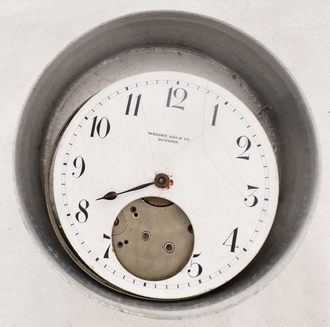 Antique 42mm Wright Kay Agassiz Pocket Watch Movement High Grade w Snail Cam