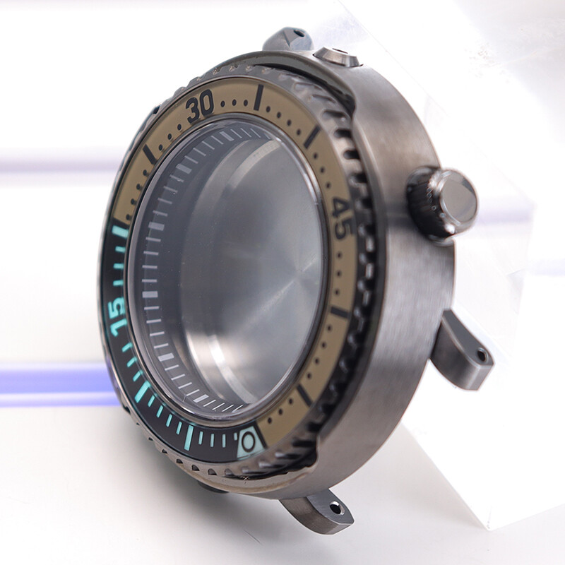 Modified Precision Canned Fish Watch Case Parts For Seiko nh35 36 sapphire glass