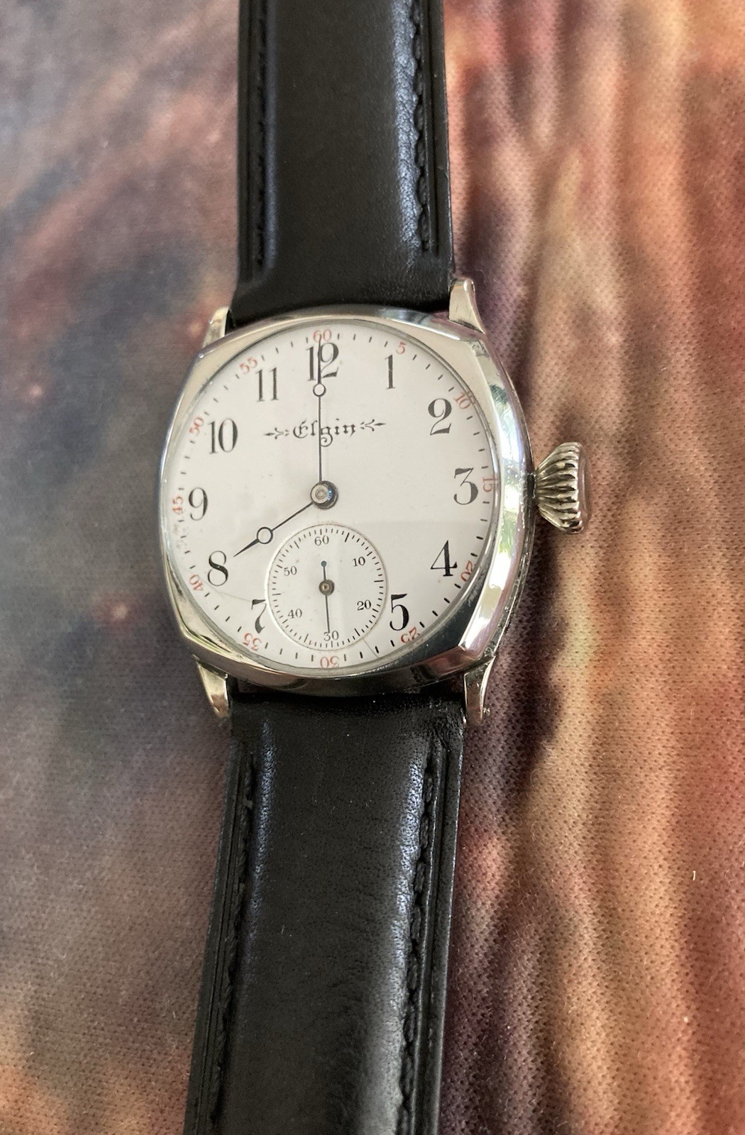 Elgin 1901 RR Dial Illinois W.C.Co Cushion Case 0 Size 11J Vintage Watch