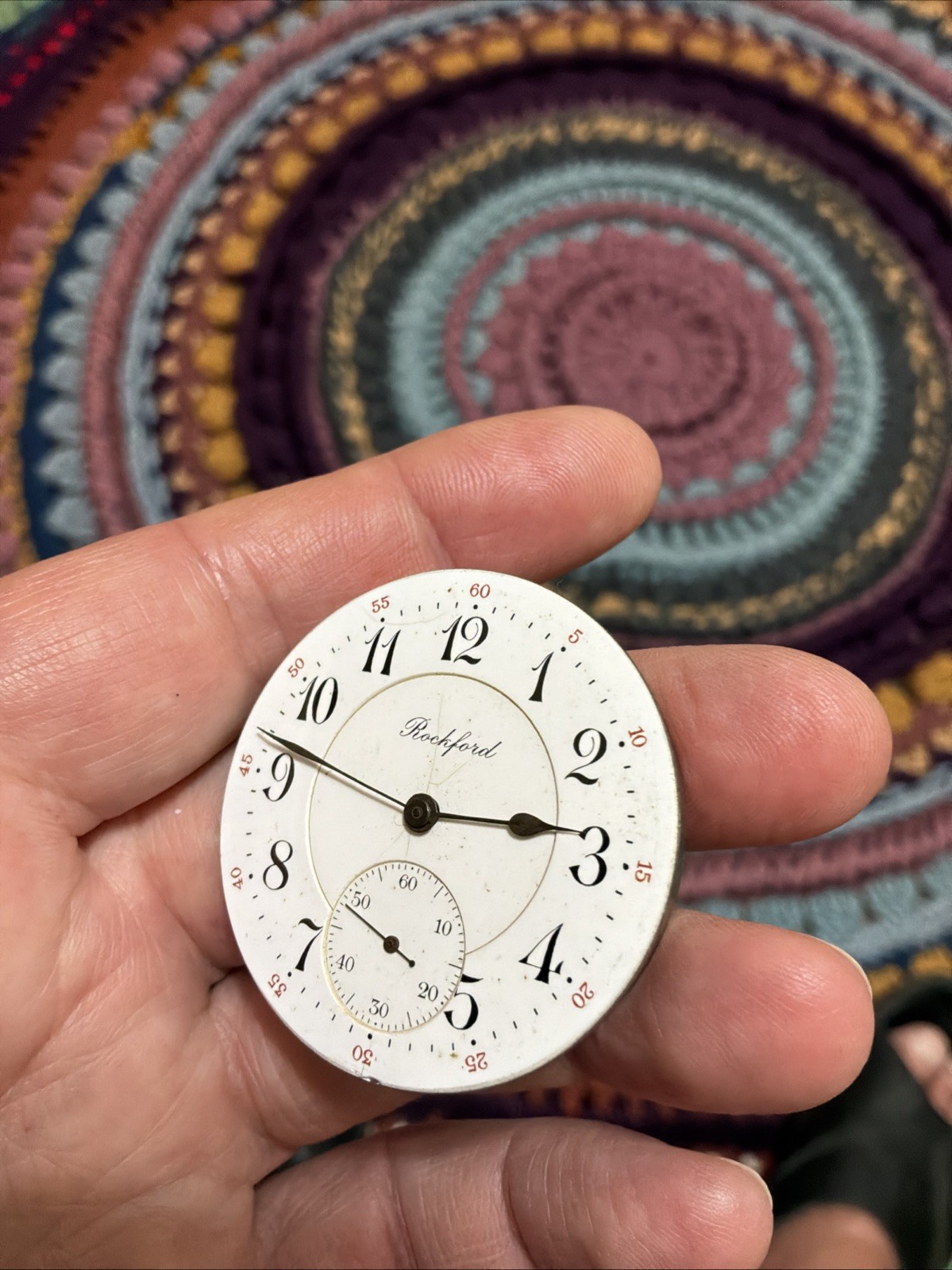 1909 Rockford 17J 16s Grade 505 Pocket Watch Movement For Parts or Repair