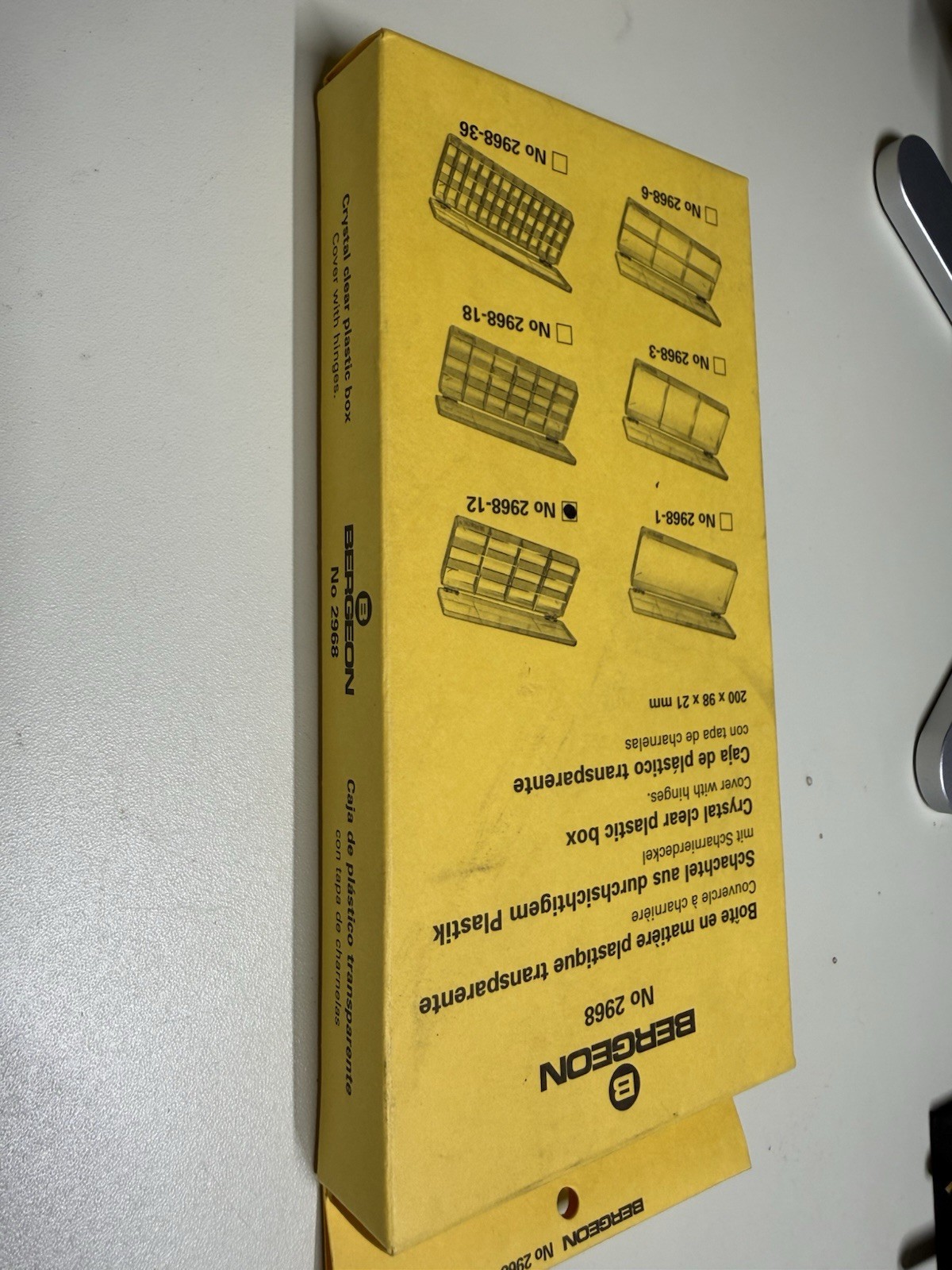 Bergeon 2968-12 Crystal Clear Plastic Box NOS
