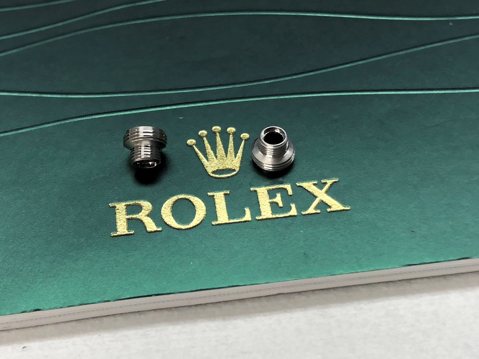 GENUINE ROLEX STEEL CROWN 4.2mm TUBE & O-RING SEAL NOS