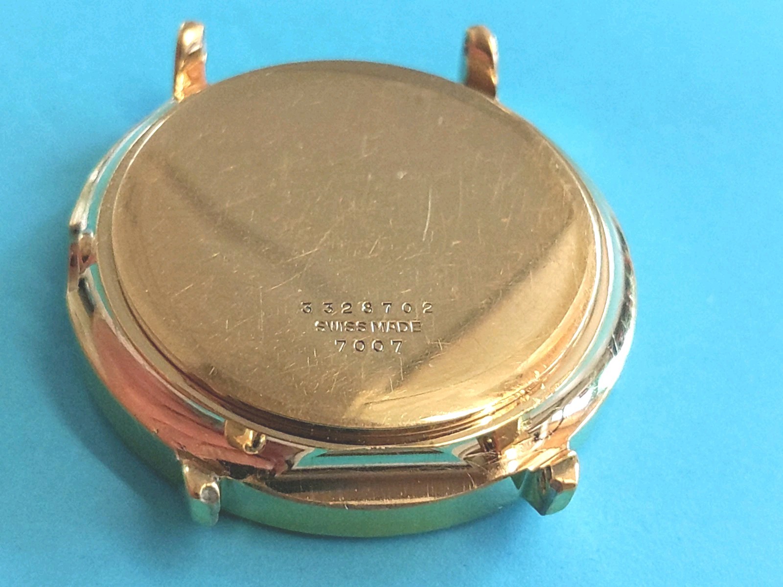 Mido Limited 0.0015 Gold Electroplated Watch Case. Model 7007. Serial #3328707.