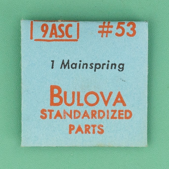 Genuine Bulova Part 53 Mainspring 9ASC 9ARC 10BRC 10CMC 10CSC NOS 0085