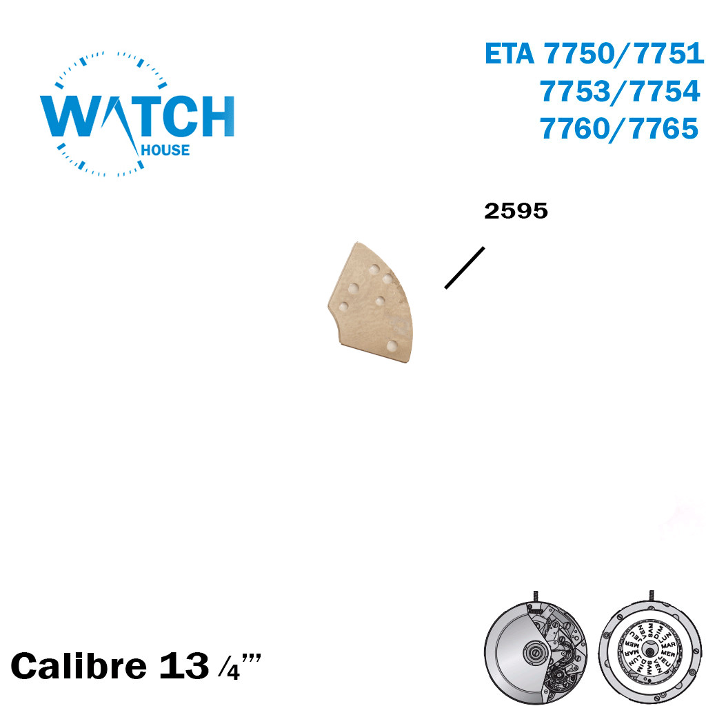 ETA 7750 Date Jumper Maintaining Plate FOR Movement PART NO 2595.watchmakers