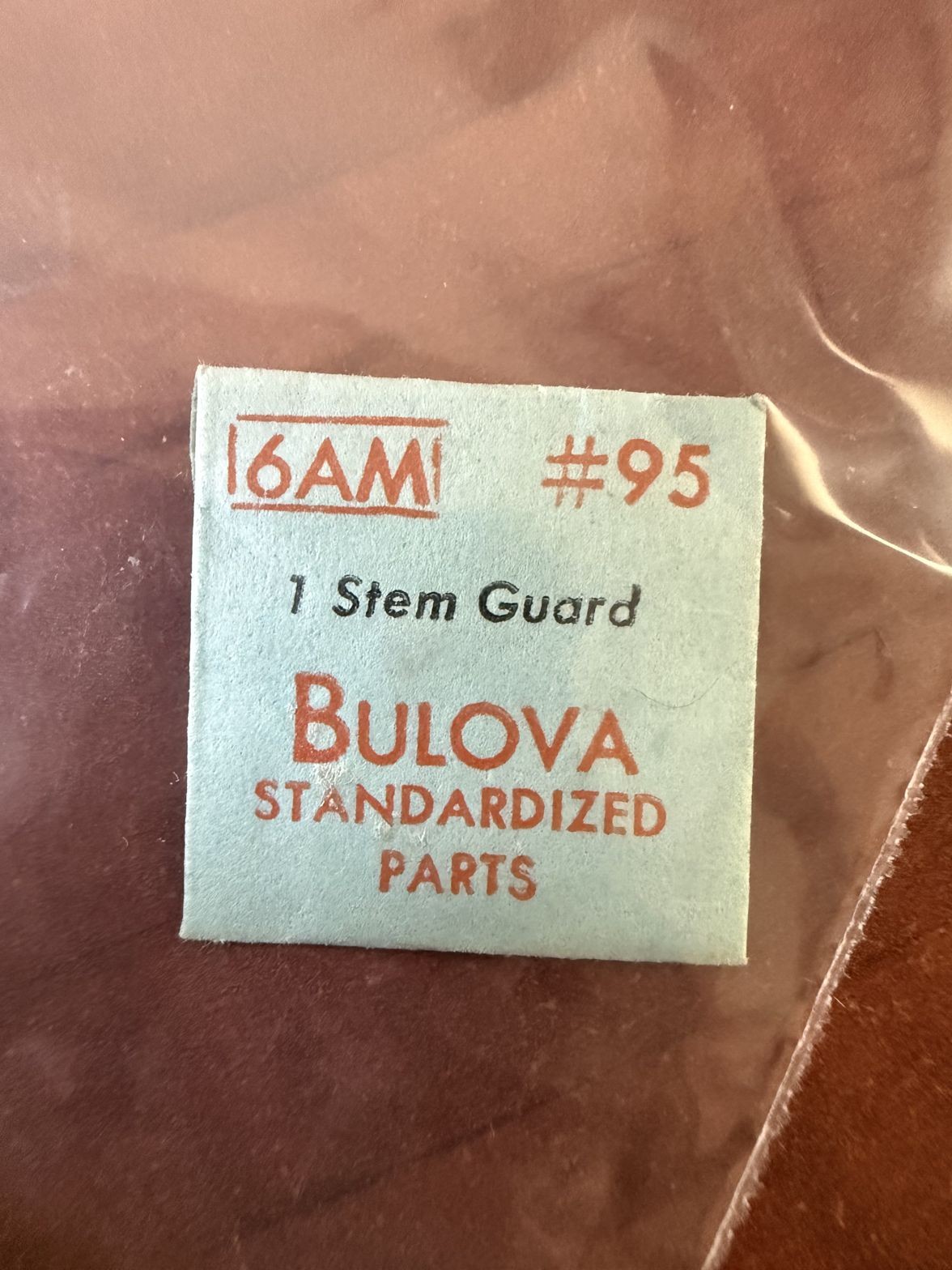 Bulova 6AM Stem Guard #95 NOS Genuine Vintage Watch Part New Old Stock