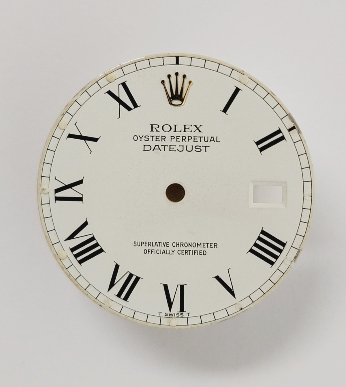 Genuine Factory Rolex Roman Buckley White Datejust 36mm Dial 16013, 16233