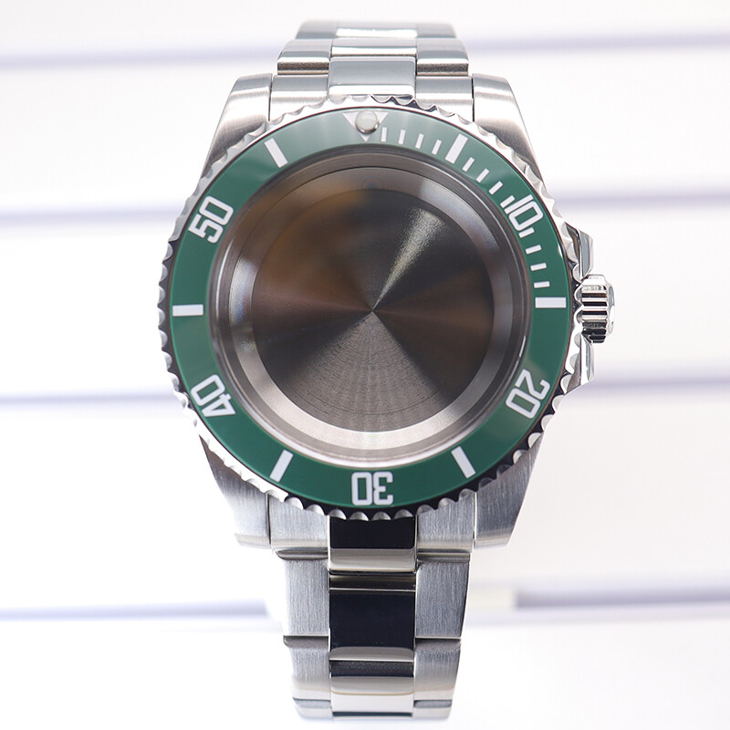 40mm Diver Watch Case +Strap Stainless Steel For Seiko Nh35 nh36 Eta2824Movement