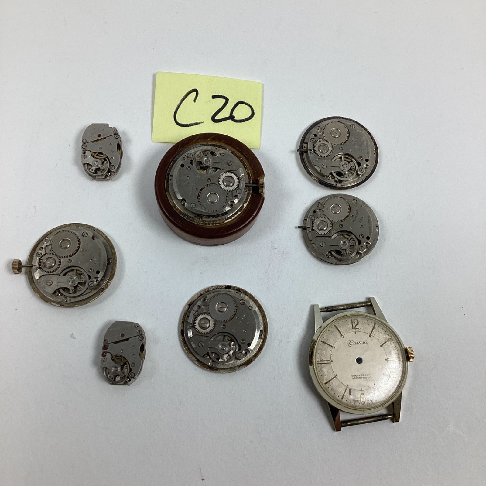 Lot Carlisle Henriline Watch Co Ebosa EB65 Swiss 1 Runs Spare Part Repair READ