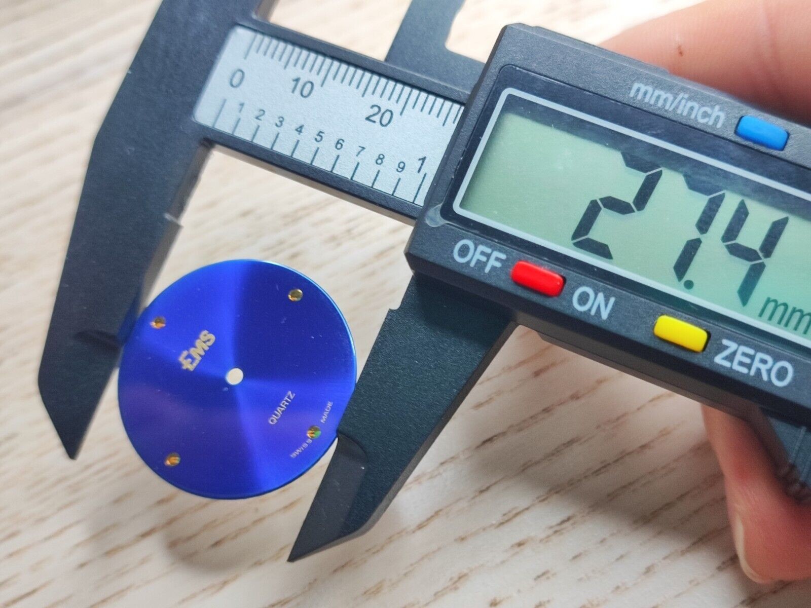 Watch Dial blue EMS 27.5mm Round 762 x5 dials per buy