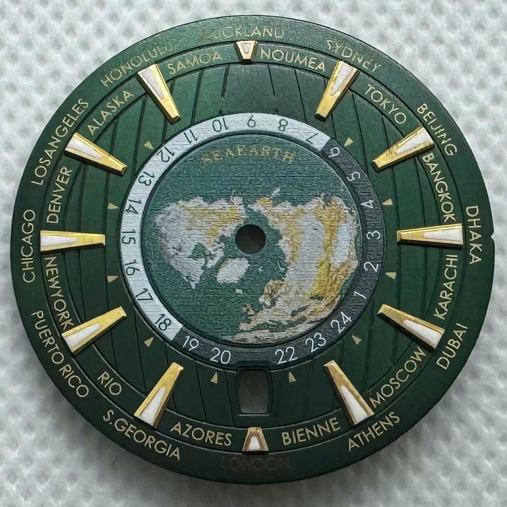 34mm Sterile Dial Fit NH35 NH36 Movement 6 O’clock Date Window Black Blue Green