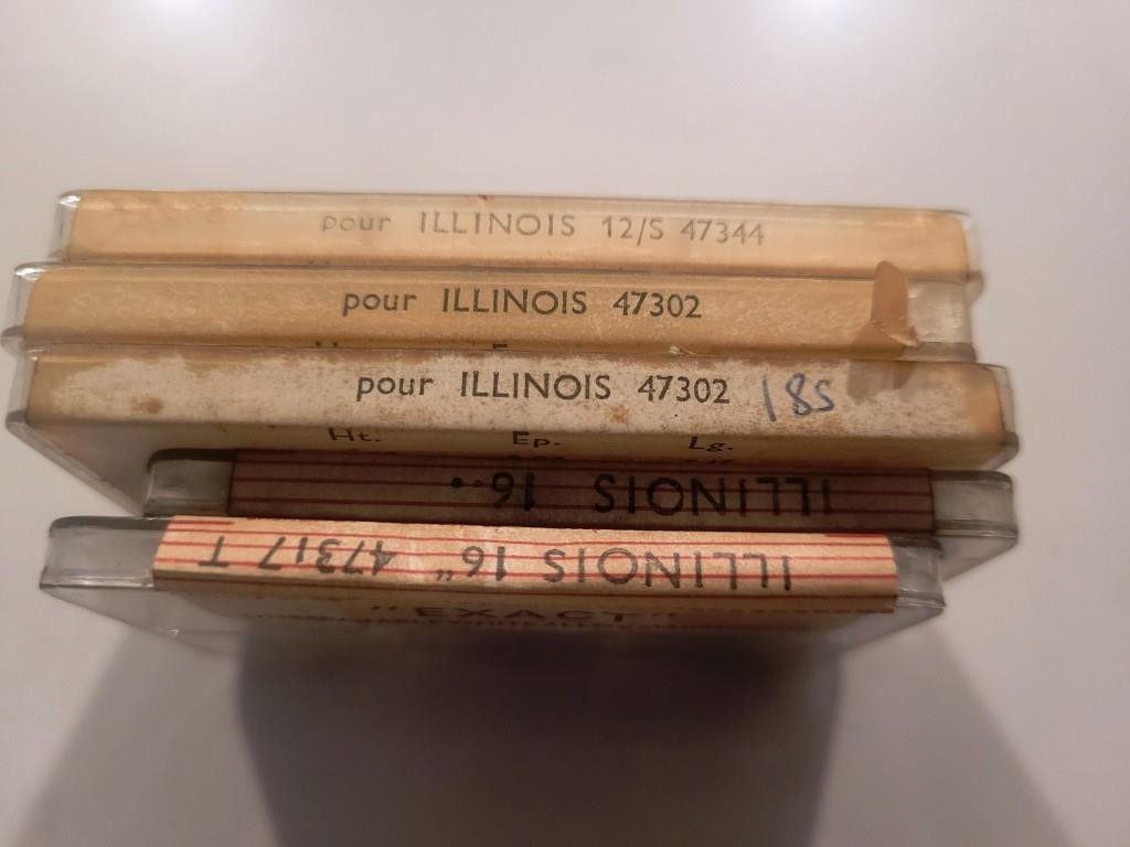 Large Lot of Illinois Pocket Watch White Alloy Mainsprings 12,16 &18 Size BunnSp