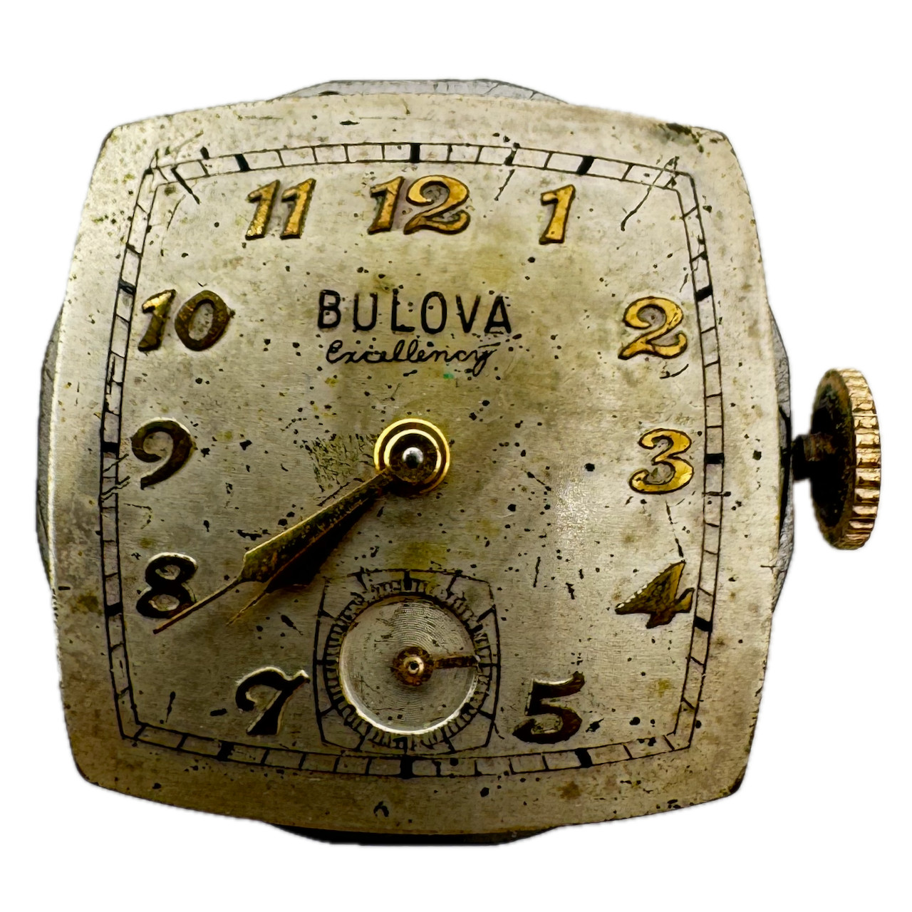 Vintage 23mm Bulova Excellency Square Mechanical Wristwatch Movement 10AK USA