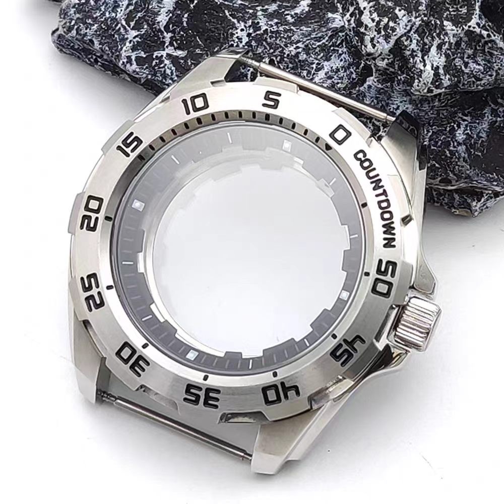 Fit NH34 NH35A Nh36A- Monster 45MM Steel Sapphire glass Watch Case Black