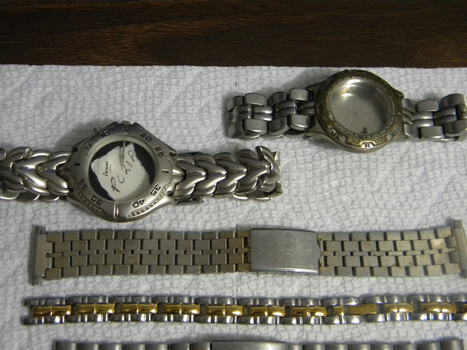 Lot of 11 Men’s Ladie’s Stainless or Other Watch Bands with Deployment Clasps #2