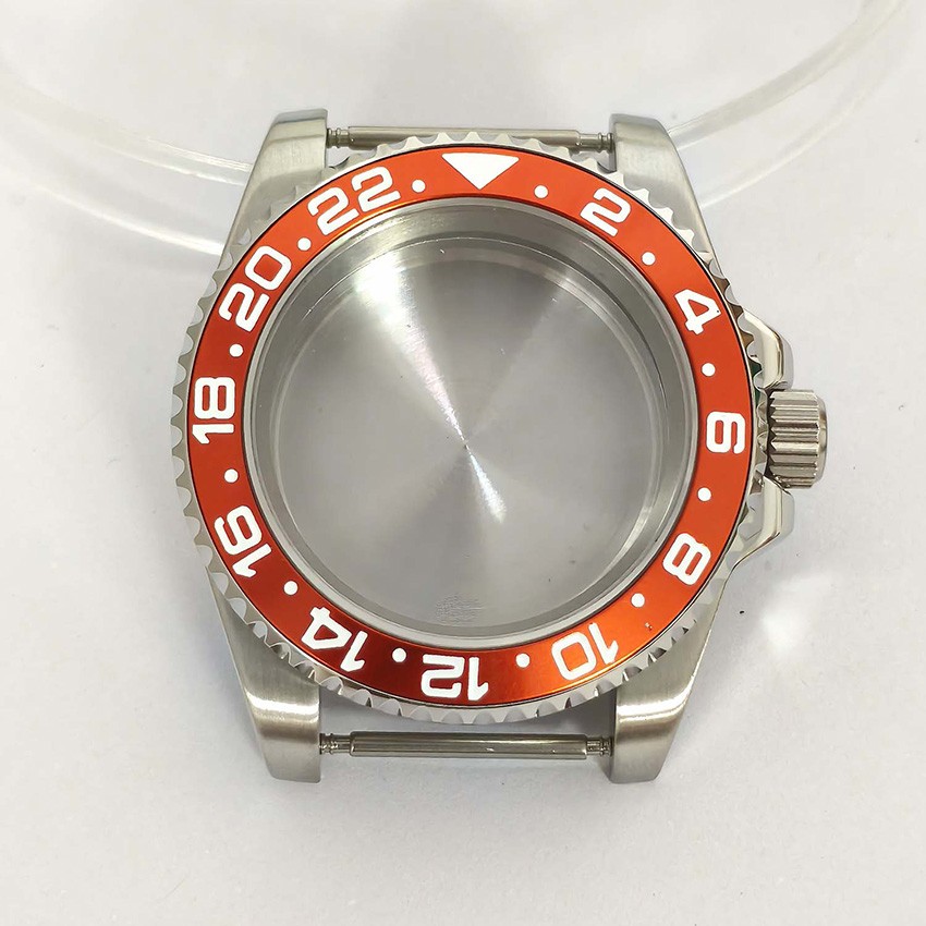 Flat Sapphire Glass Steel Case 40mm Display/Solid Base for NH35/NH36/7S Movement