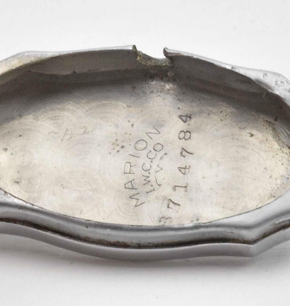 Vintage engraved Plated Marion ladies hinged back wrist watch case circa 1930
